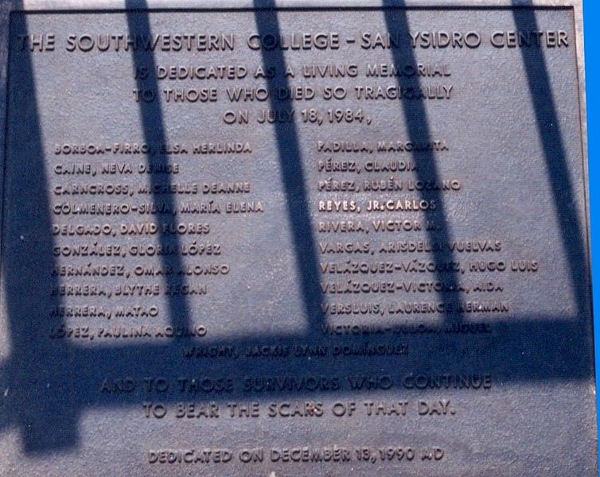 McDonalds Massacre Memorial // Credit: Wikipedia