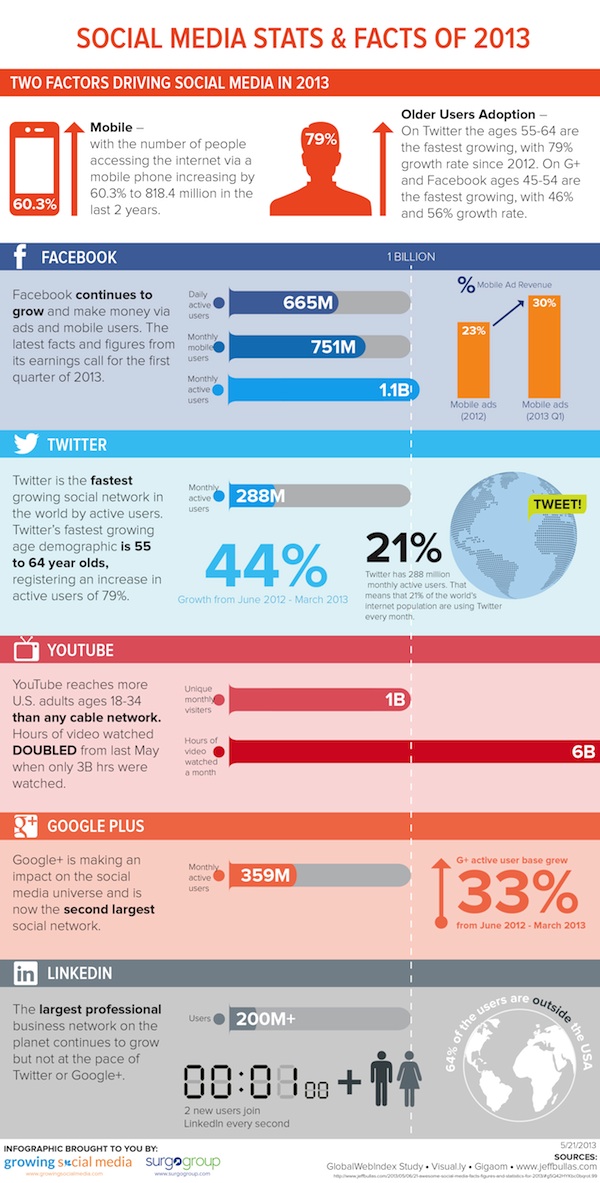Social Media Stats of 2013