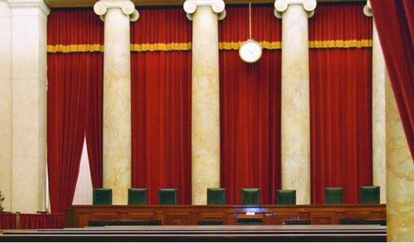 Empty federal courtroom // credit: judicialnominations.org