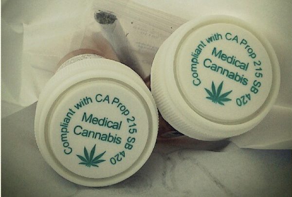 Medical Cannabis Bottle with Legalizing Legislation