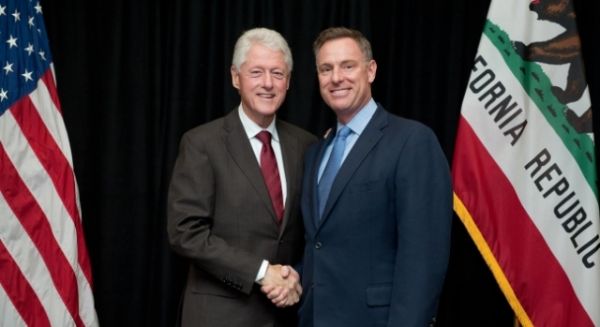 President Clinton and Scott Peters