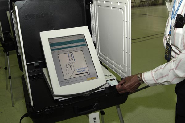Touch-scrren Voting Machine // Credit: SI.edu