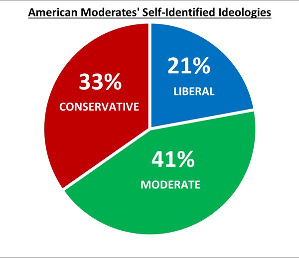 Independents' self-identified ideologies