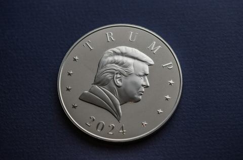 Coin with Trump's face on it. 